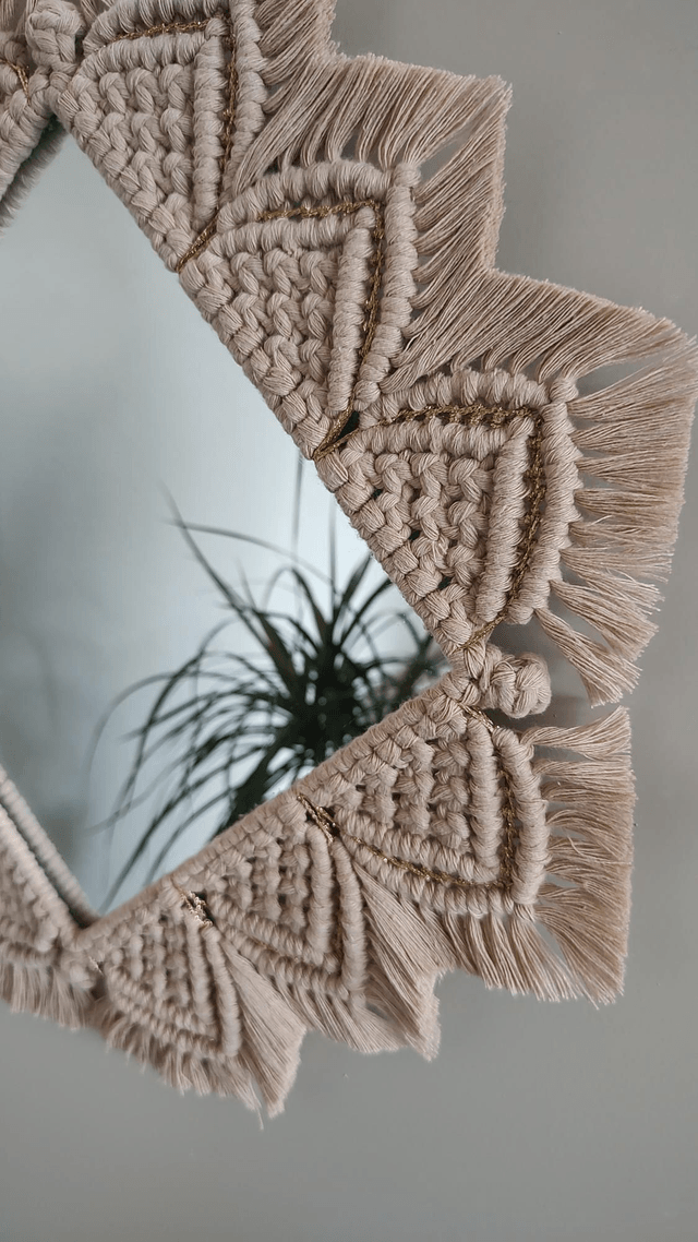 MANDALA MIROIR Carré/Losange • Beige
