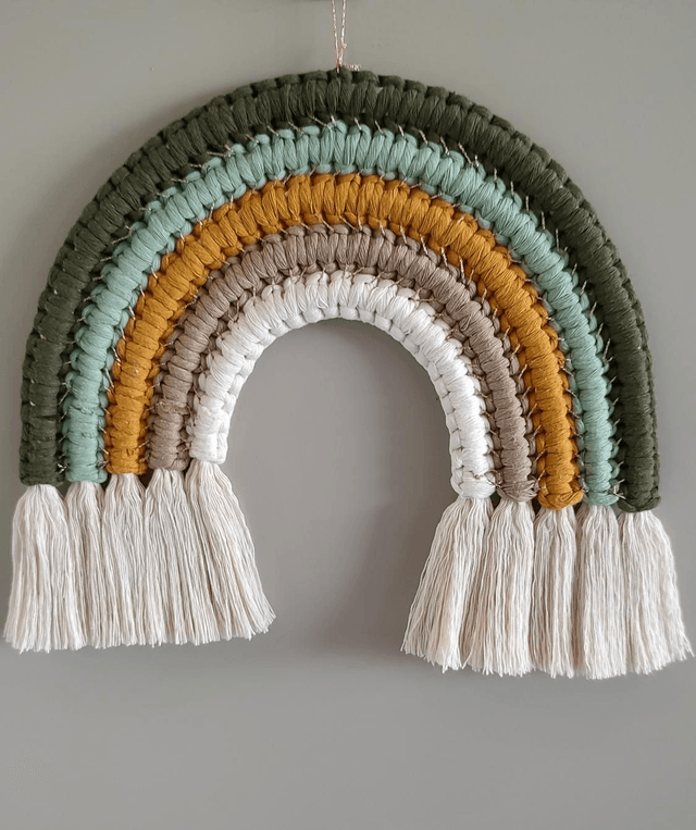 Arc-en-ciel macramé - Déco murale bohème - BAYA