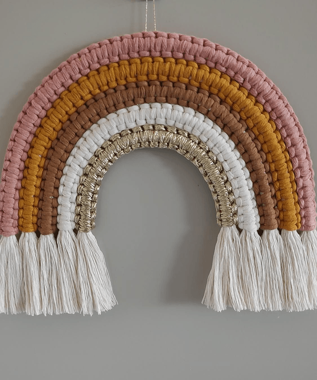 Arc-en-ciel macramé - Déco murale bohème - JADE