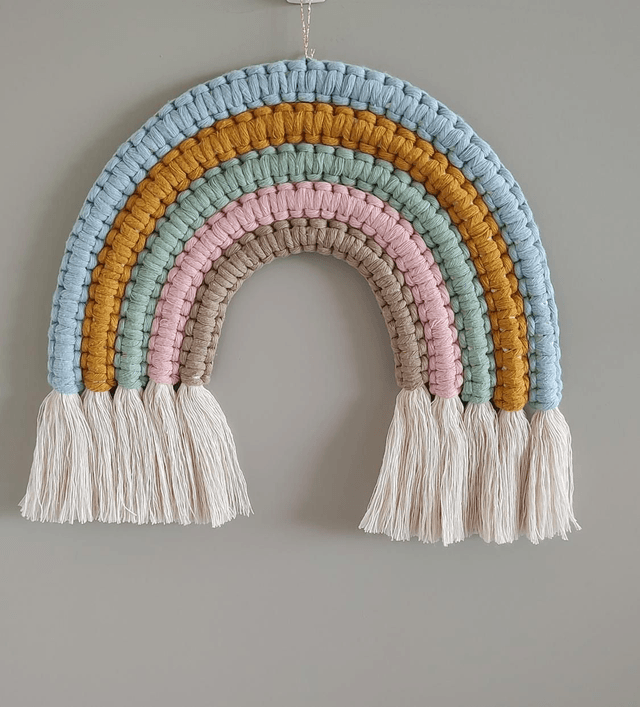 Arc-en-ciel macramé - Déco murale bohème - EDEN