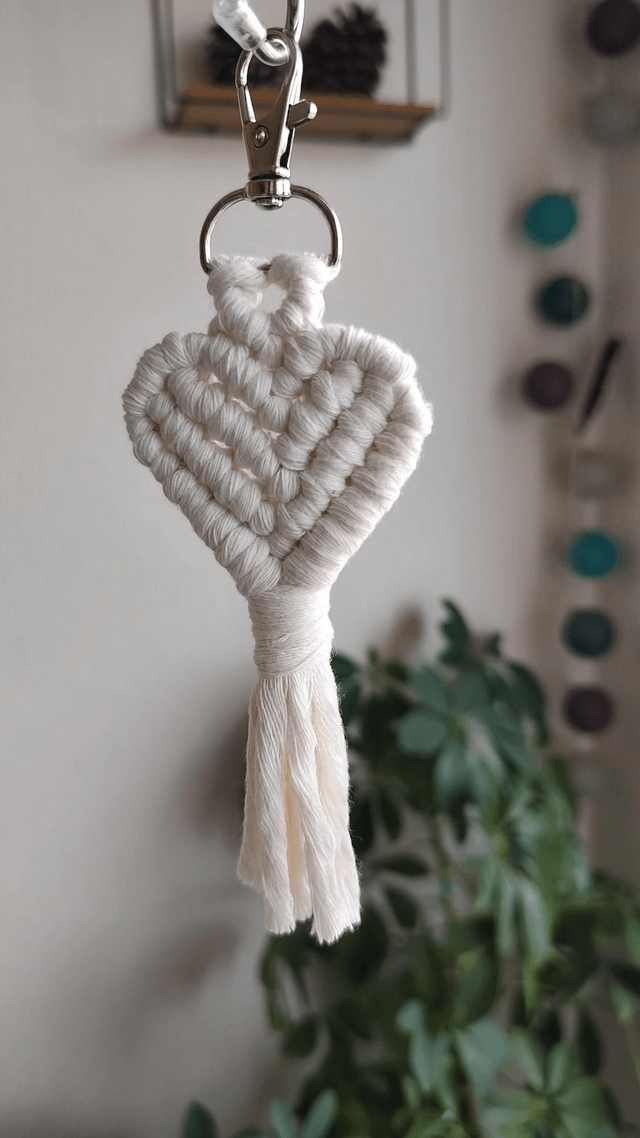 Porte-clé coeur• Blanc
