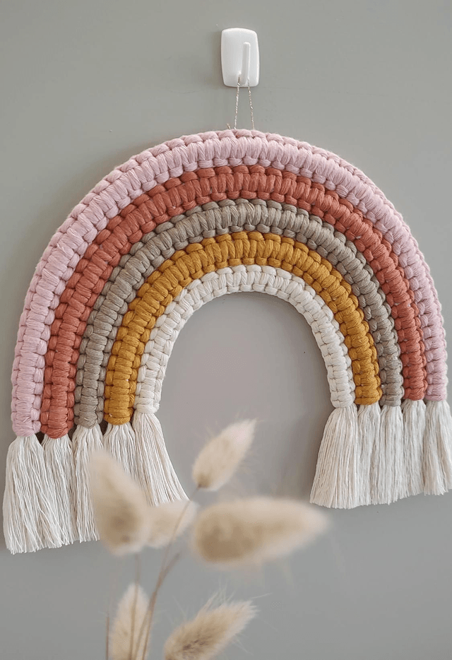 Arc-en-ciel macramé - Déco murale bohème - EMERA