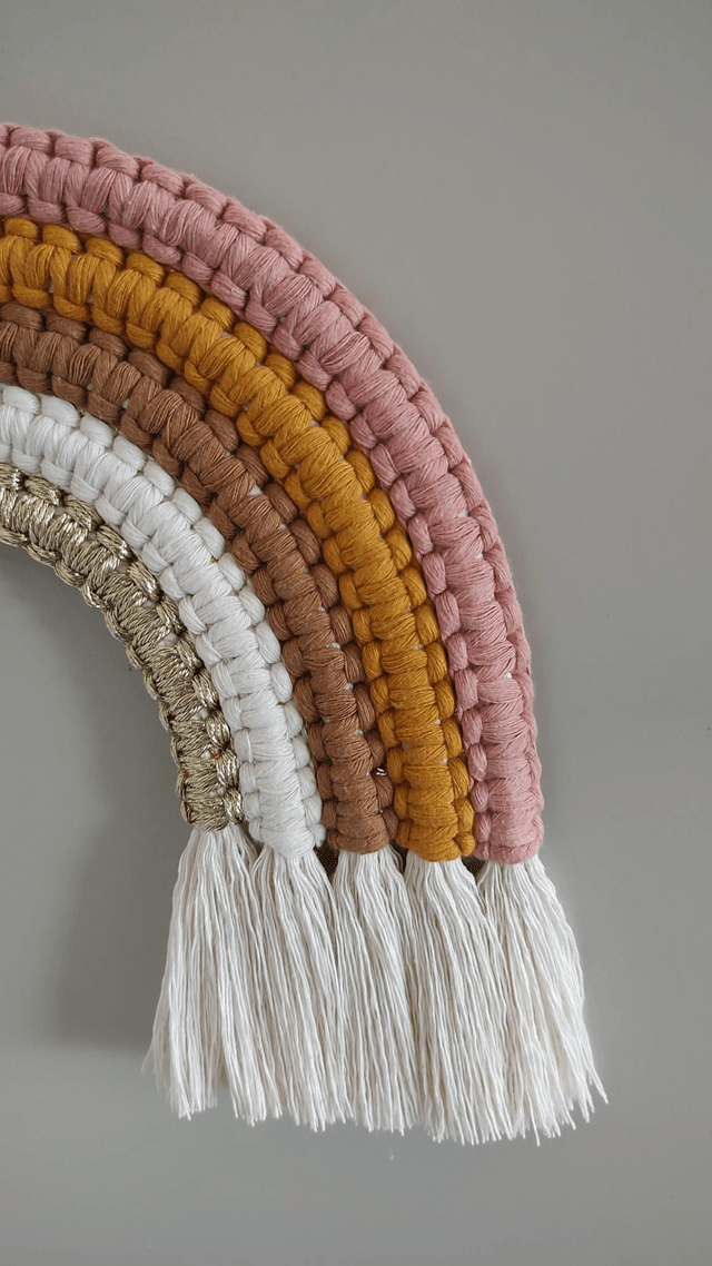 Arc-en-ciel macramé - Déco murale bohème - JADE