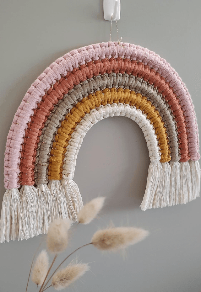 Arc-en-ciel macramé - Déco murale bohème - EMERA