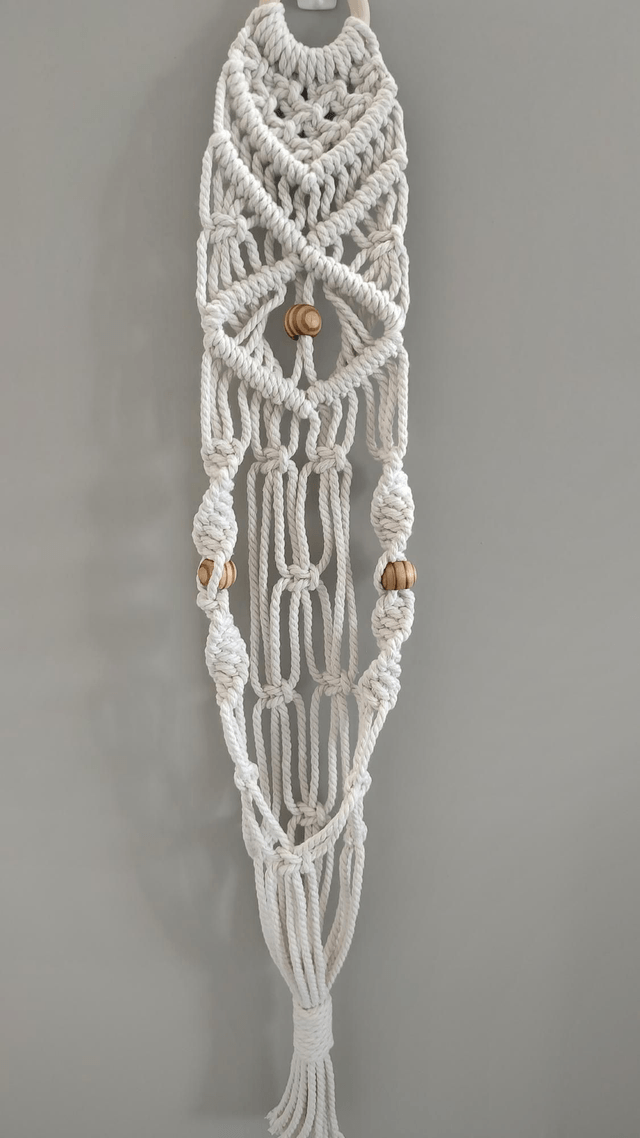  Suspension murale plante macramé - Déco bohème chic - Modèle A