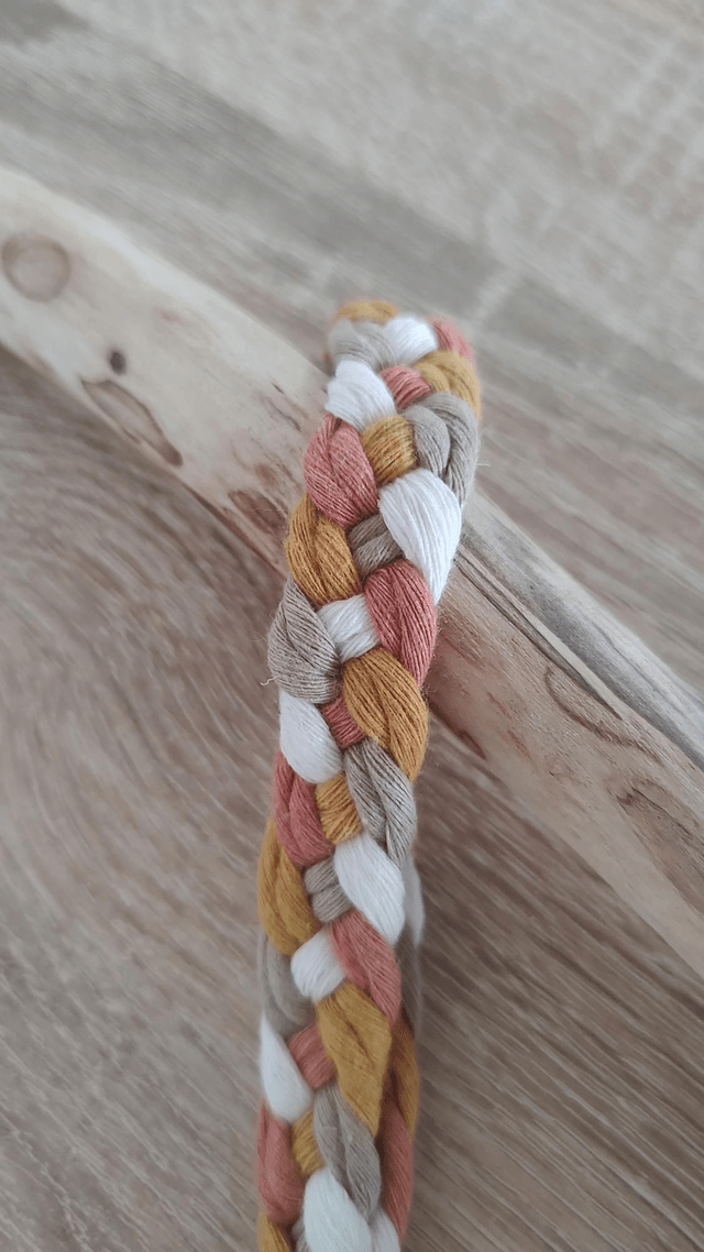 Porte-clé tresse • Moutarde / Terracotta 