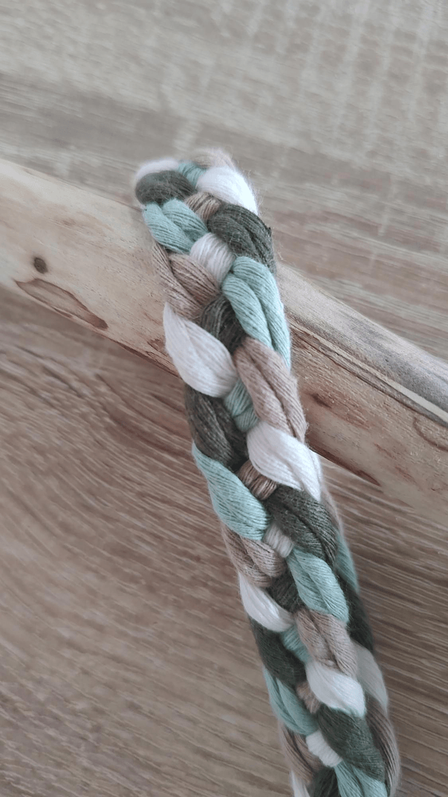 Porte-clé tresse • Vert d'eau / Kaki