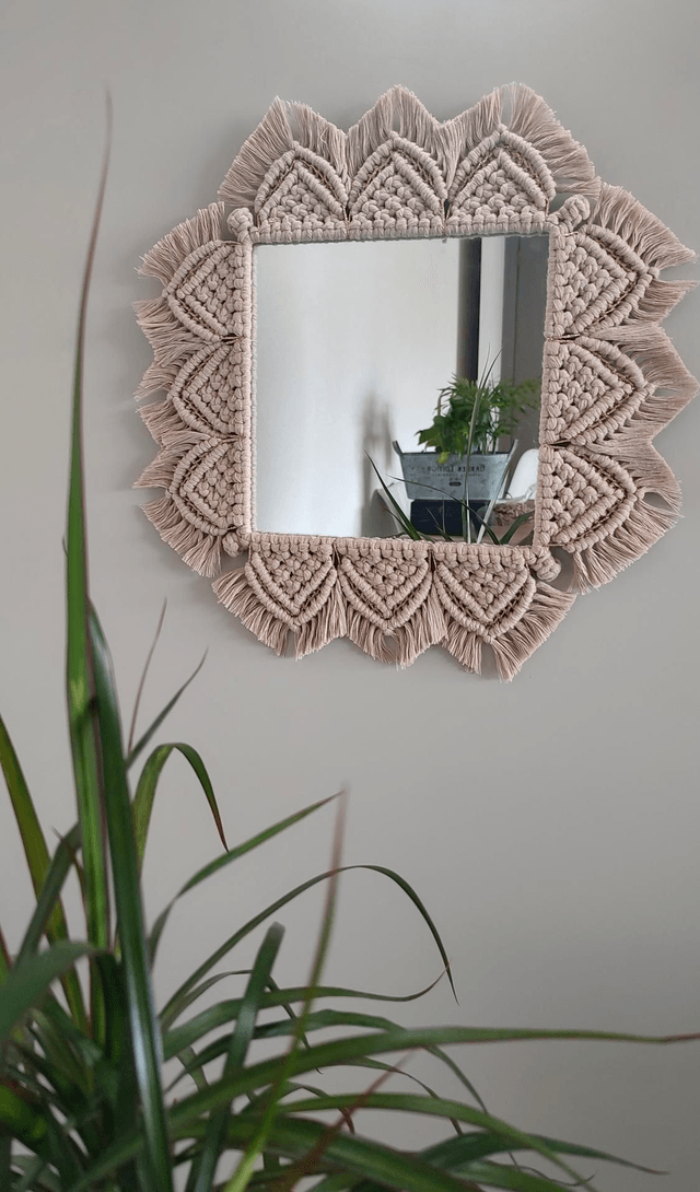 MANDALA MIROIR Carré/Losange • Beige
