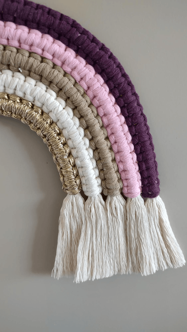 Arc-en-ciel macramé - Déco murale bohème - GIRLY