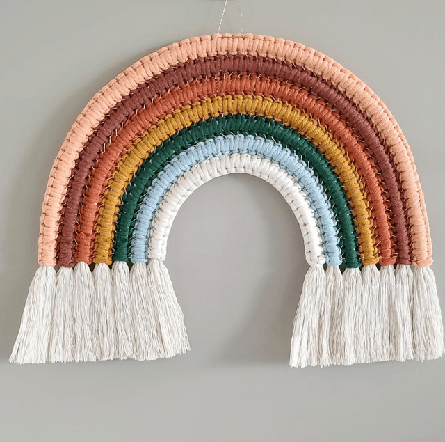 Arc-en-ciel macramé - Déco murale bohème - JOY