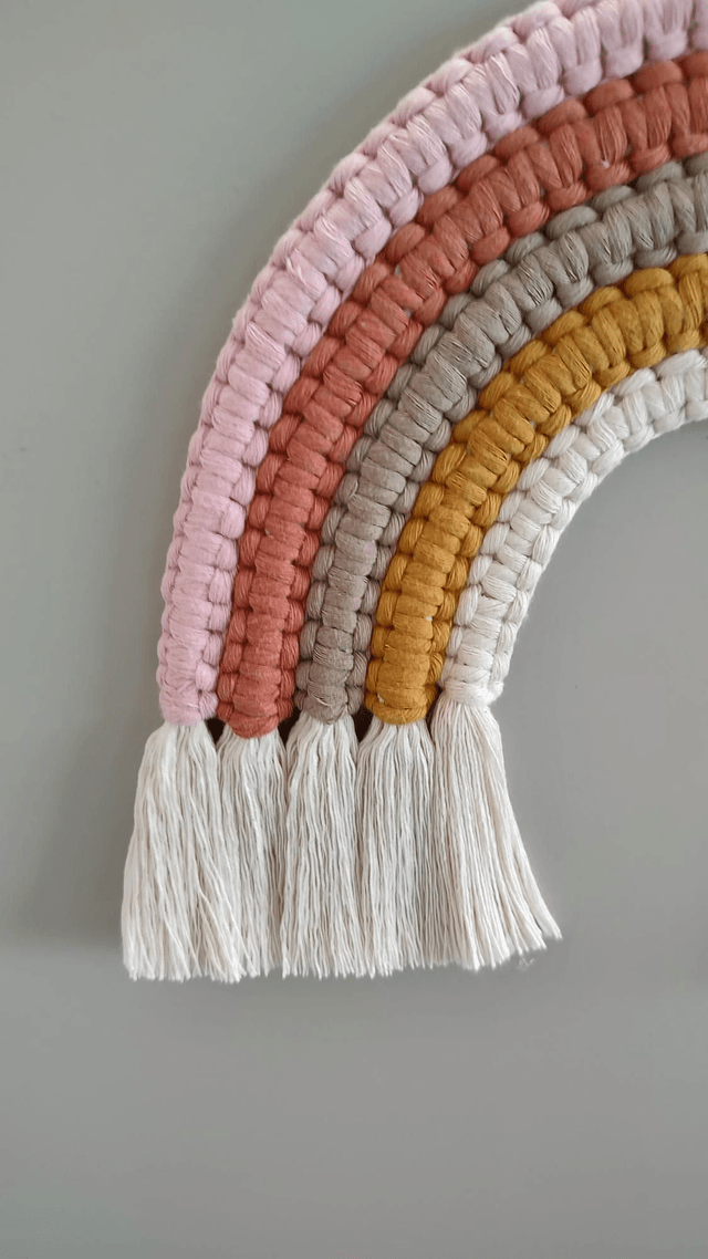 Arc-en-ciel macramé - Déco murale bohème - EMERA