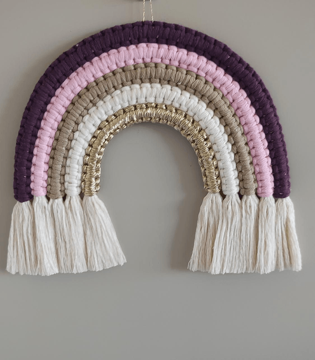 Arc-en-ciel macramé - Déco murale bohème - GIRLY