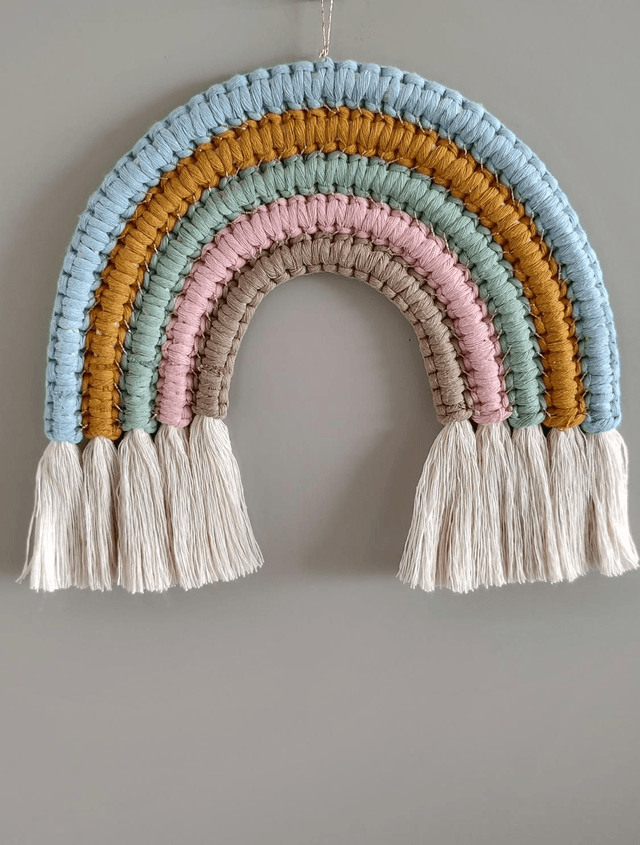 Arc-en-ciel macramé - Déco murale bohème - EDEN