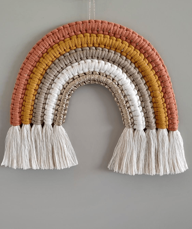 Arc-en-ciel macramé - Déco murale bohème - KOTA