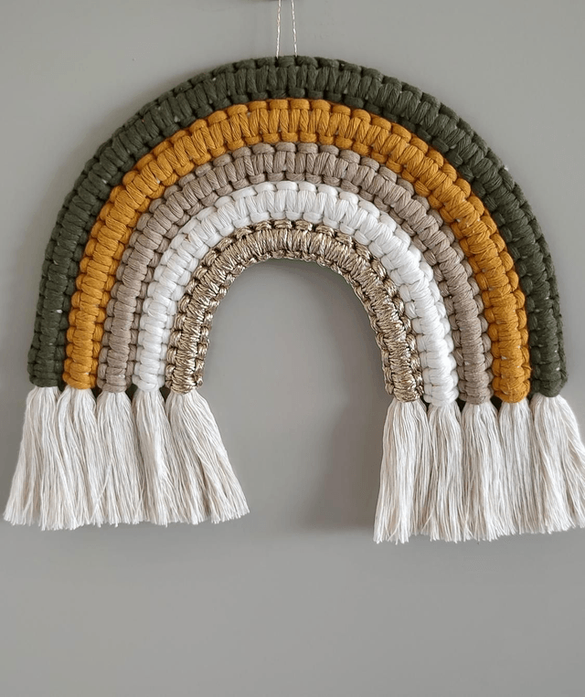 Arc-en-ciel macramé - Déco murale bohème - JUNGLE