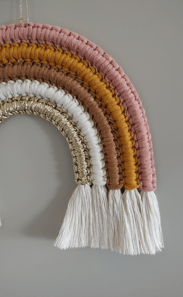 Arc-en-ciel macramé - Déco murale bohème - JADE