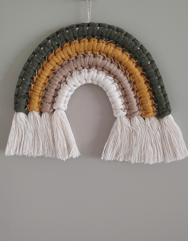 Arc-en-ciel macramé - Déco murale bohème - MAYA