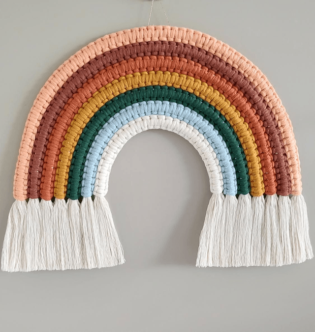 Arc-en-ciel macramé - Déco murale bohème - JOY