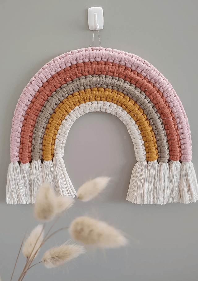 Arc-en-ciel macramé - Déco murale bohème - EMERA