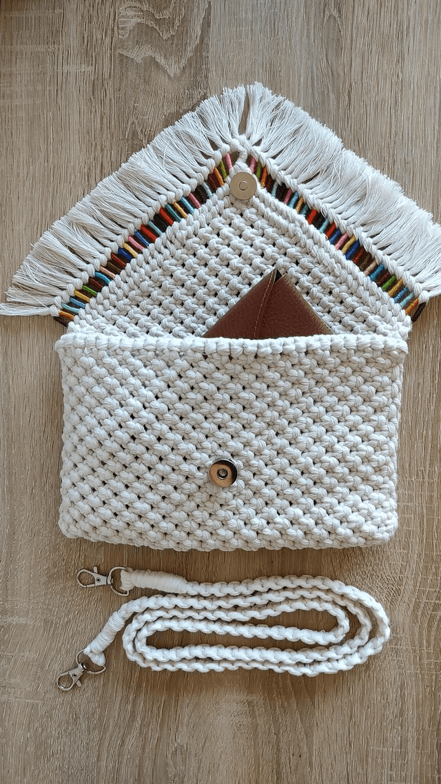 RAINBOW • Sac bandoulière macramé 