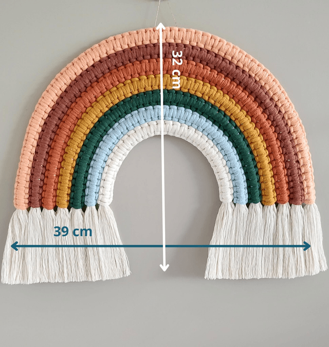 Arc-en-ciel macramé - Déco murale bohème - JOY