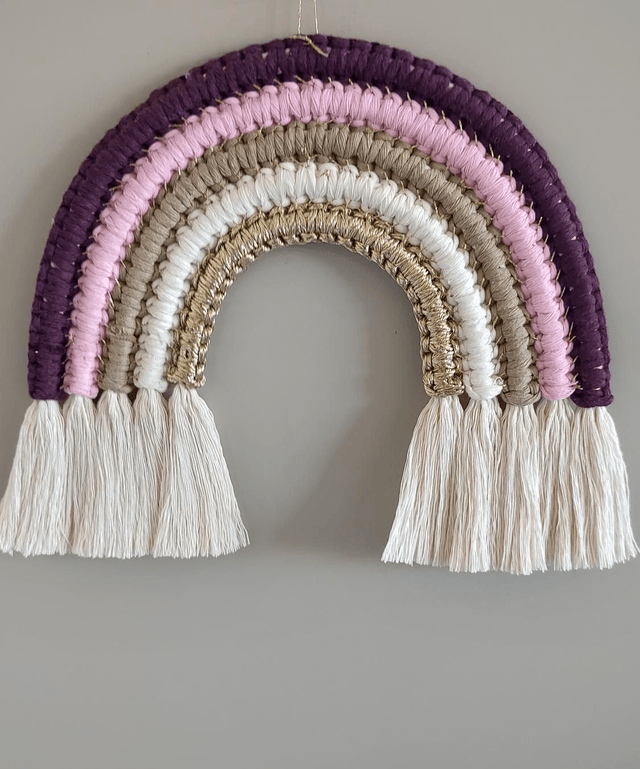 Arc-en-ciel macramé - Déco murale bohème - GIRLY