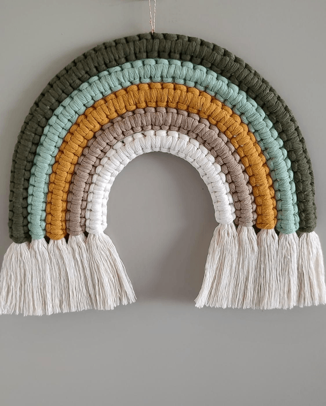 Arc-en-ciel macramé - Déco murale bohème - BAYA