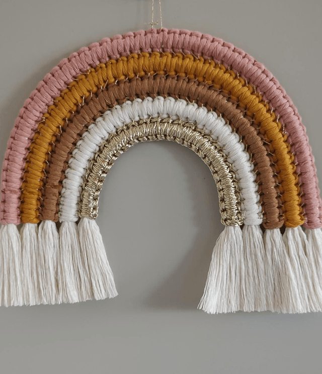 Arc-en-ciel macramé - Déco murale bohème - JADE