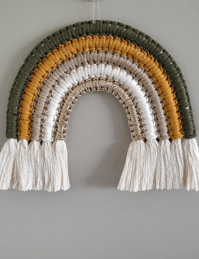 Arc-en-ciel macramé - Déco murale bohème - JUNGLE