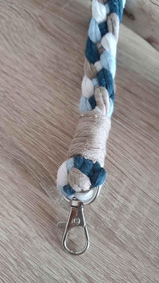 Porte-clé tresse • Bleu / Marine