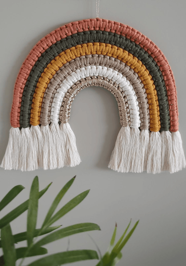 Arc-en-ciel macramé - Déco murale bohème - SAFARI