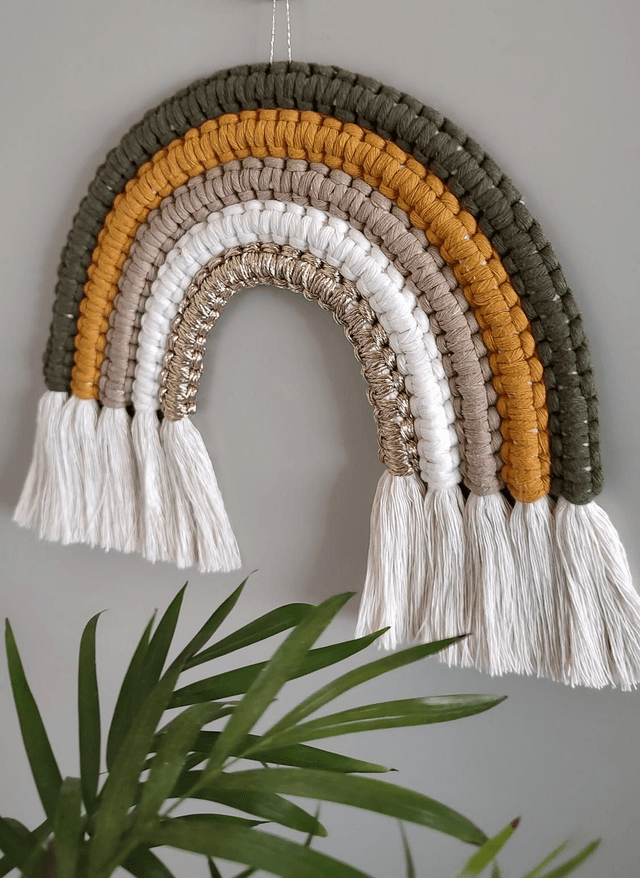 Arc-en-ciel macramé - Déco murale bohème - JUNGLE