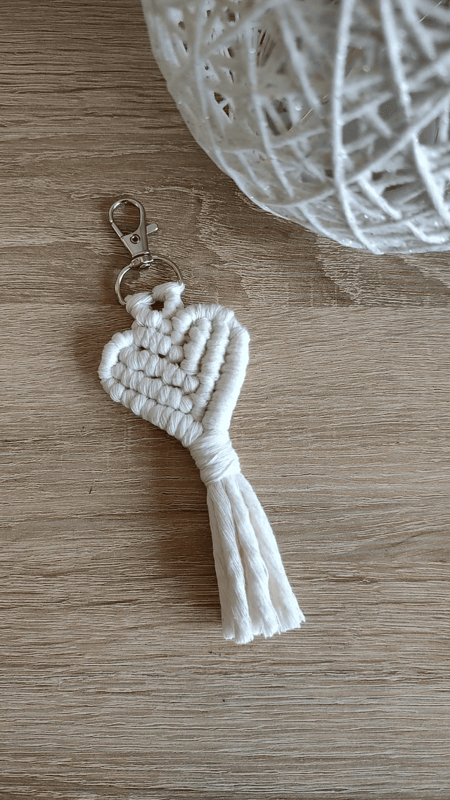 Porte-clé coeur• Blanc