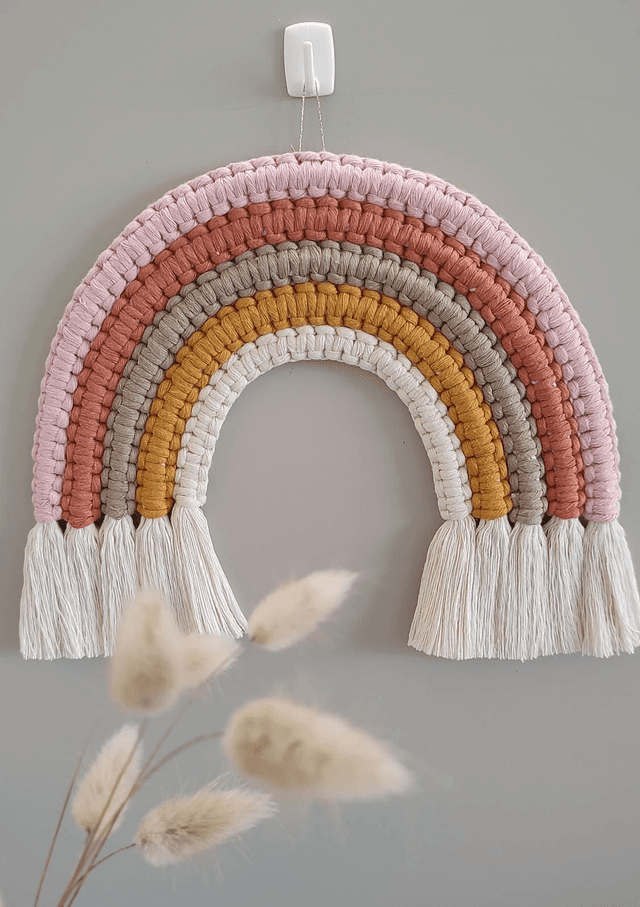 Arc-en-ciel macramé - Déco murale bohème - EMERA